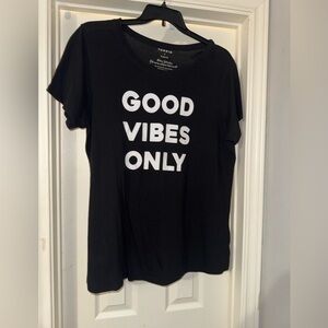 Plus Size 2XL Graphic Black Tee